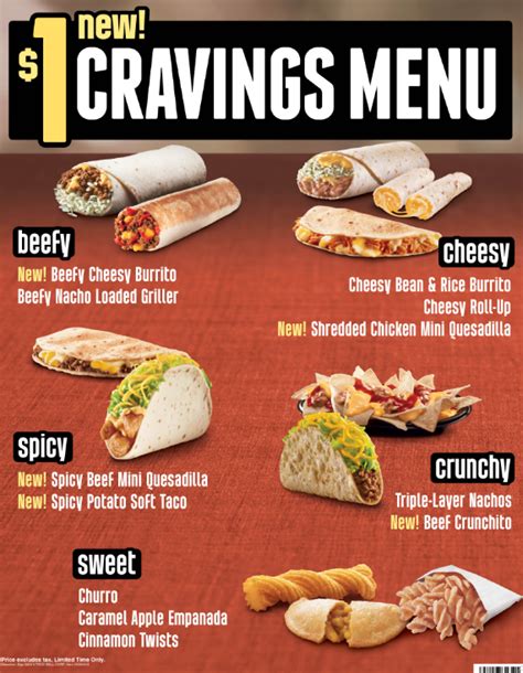 taco bell lunch menu|$1 menu taco bell.